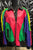 RARE Michael Hoban North Beach Hobo Leather Jacket SZ 42 Colorful 90s