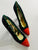 Vintage ESCADA Suede Leather Womens Shoes Heels Multi Color Sz 9.5 AA