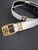 St Maarten Dallas White Leather Belt