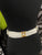 St Maarten Dallas White Leather Belt